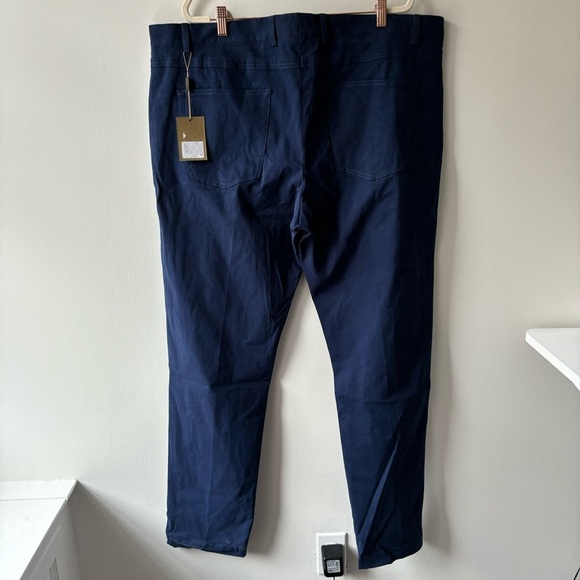 SANTORELLI  Luigi Stretch Pants - Blue‎ Sz 42x34  5 pocket Flat front - Picture 3 of 10